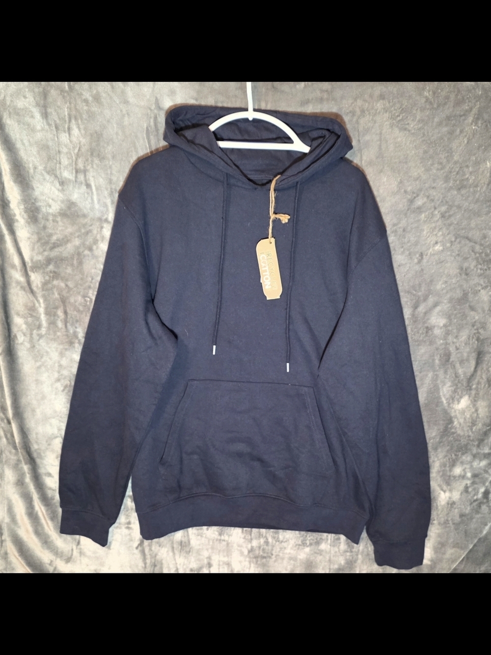 Sustainable Clothing Essentials Men's Classic Navy Pullover Hoodie